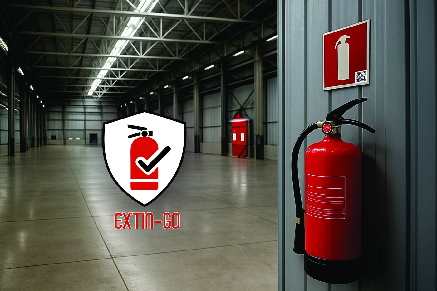 Extintor en área industrial